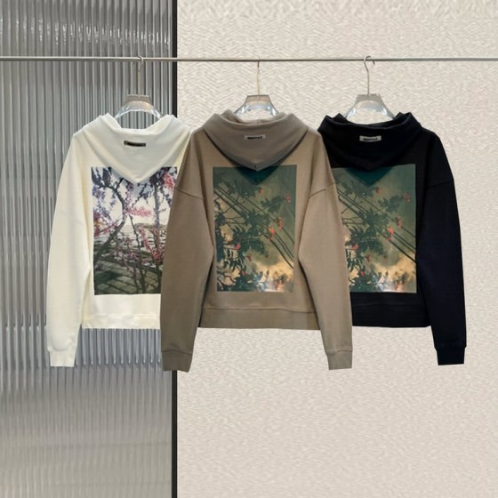 Fear of God Essentials Photo Print Floral Hoodie